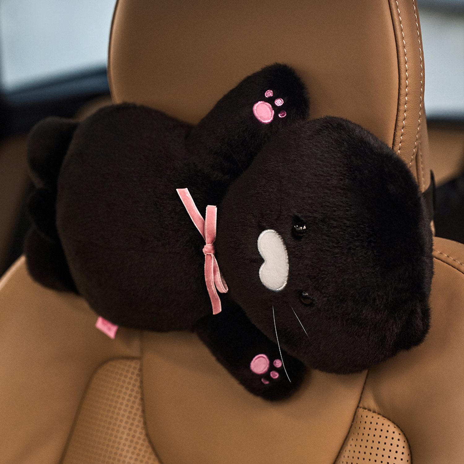 Black Chun Position Adjustable Neck Cushion for Car_Chunsik