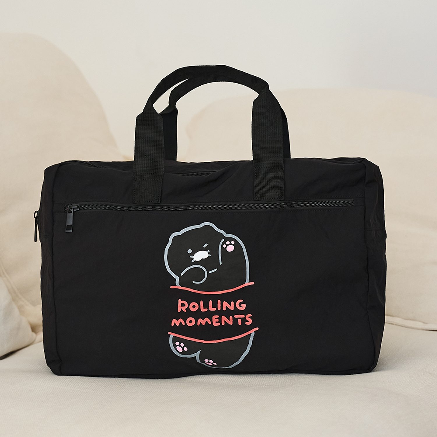 Black Chun Foldable Travel Bag_Chunsik