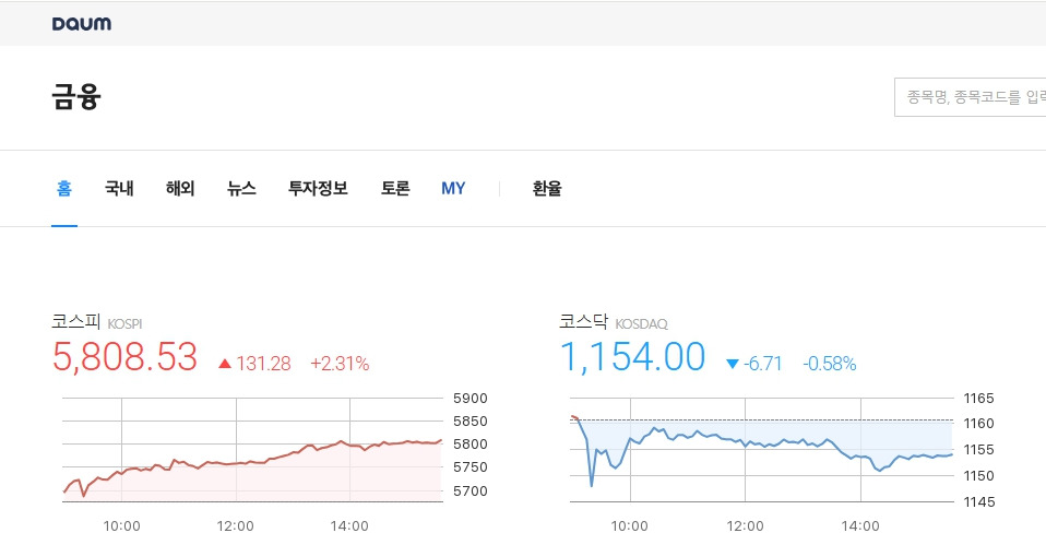 다음증권 바로가기