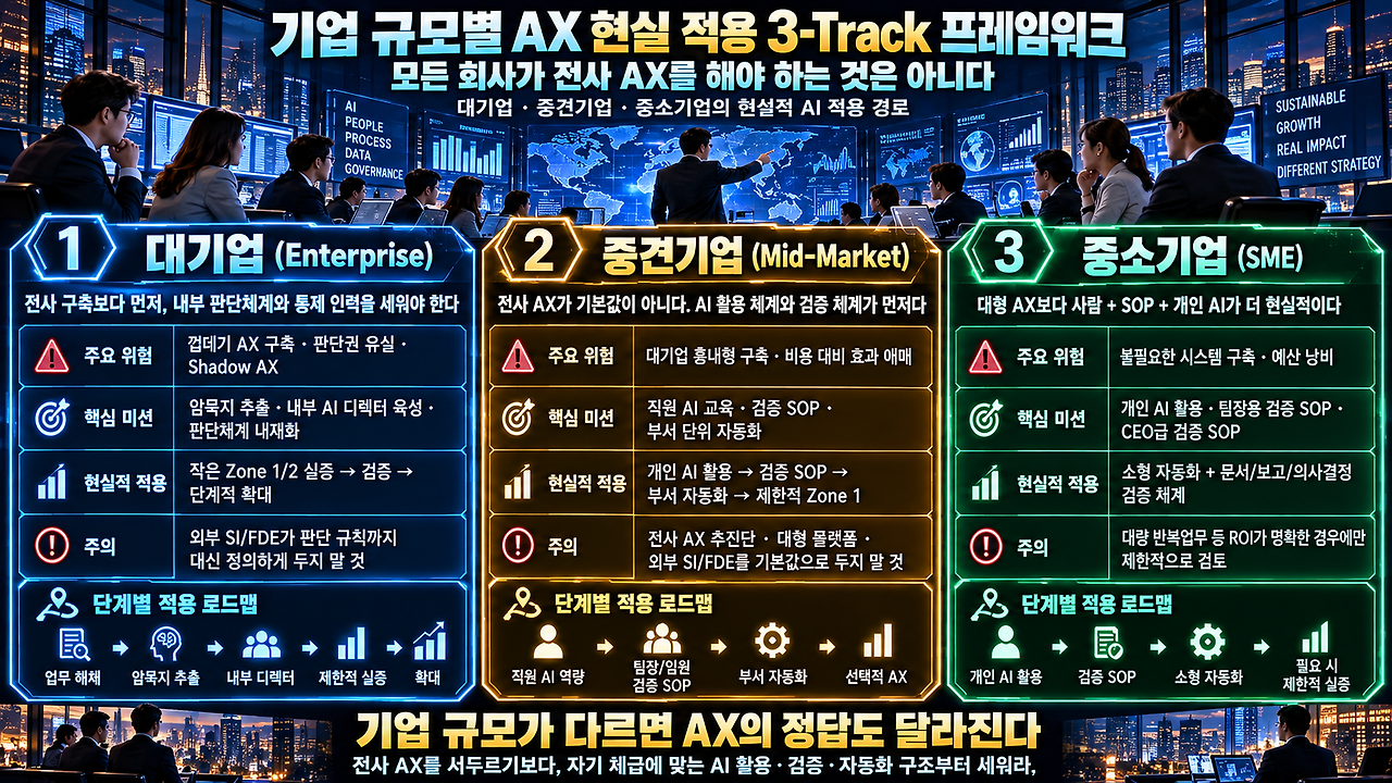 기업 규모별 AX 3-Track 프레임워크.png